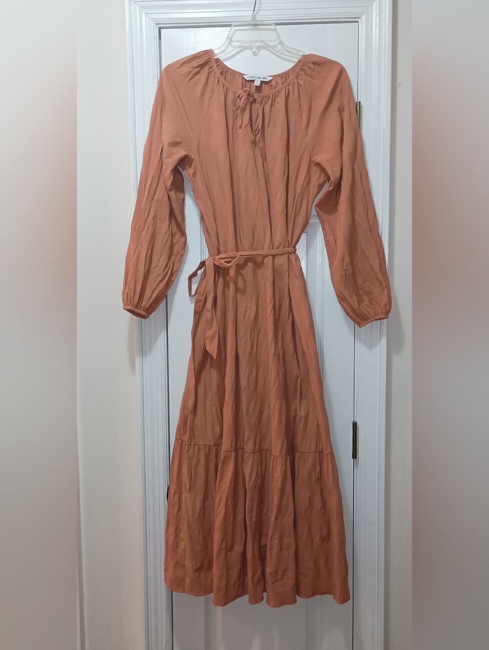 Elizabeth And James Women’s Long Sleeve Tiered Oversized Maxi Dress Medium